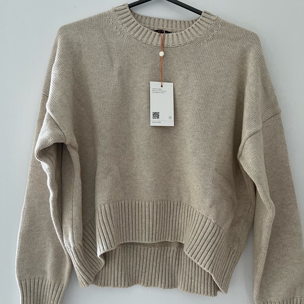 Women's XS quince cotton Beige Sweater